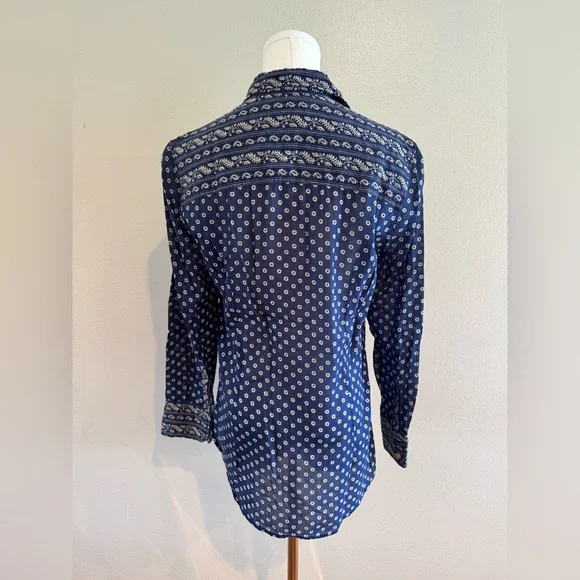 Isabel Marant Étoile Navy Patterned Shirt - Picture 3 of 12